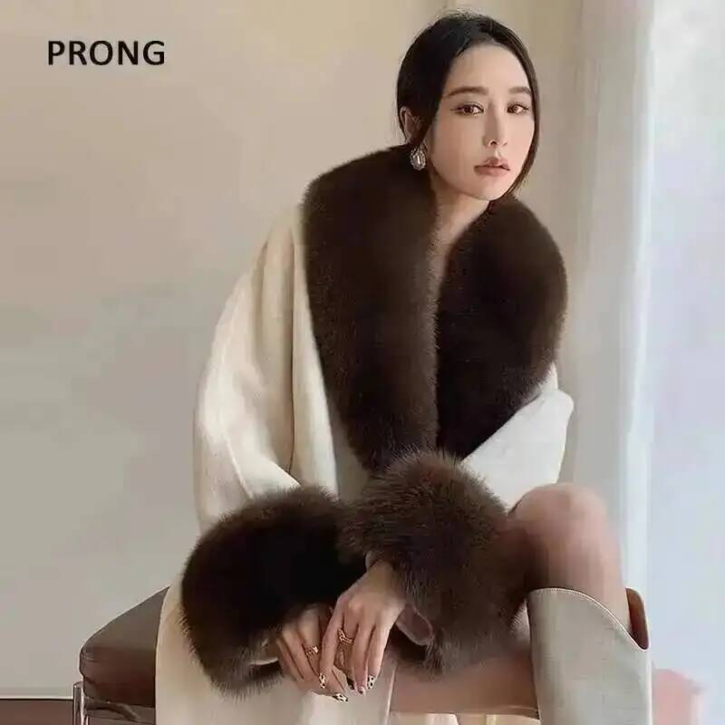Women'S Fashion Essentials - 100% Real Fox Fur Collar Winter