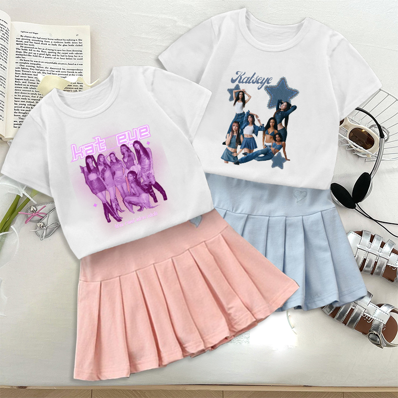 Fashion K POP K-KATSEYE T-shir - Women'S Fashion Kilt 评论和价格