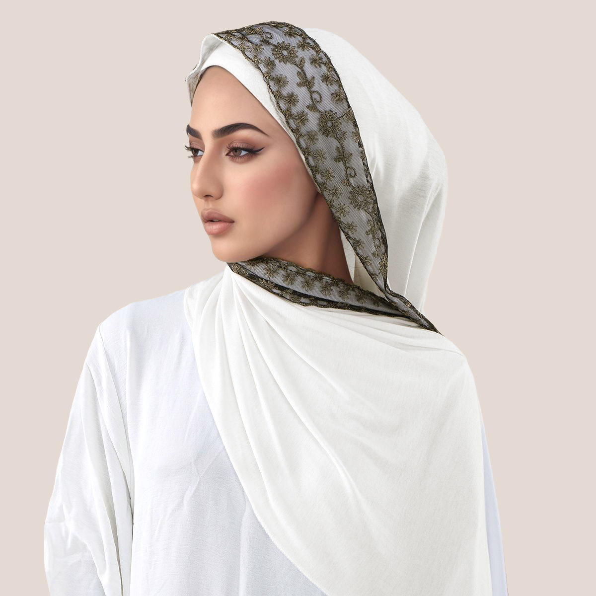 Lace Embroidery Cotton Jersey  - Women'S Fashion Headbands 评论和价格