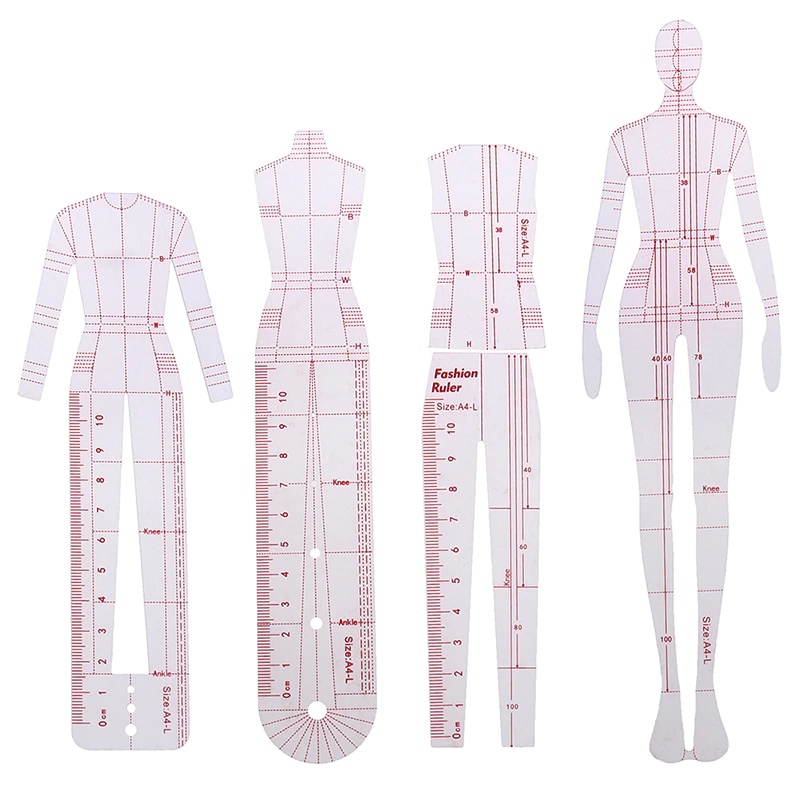 1 Set Women Fashion Drawing Ru - Women Fashion Figure Template 评论和价格