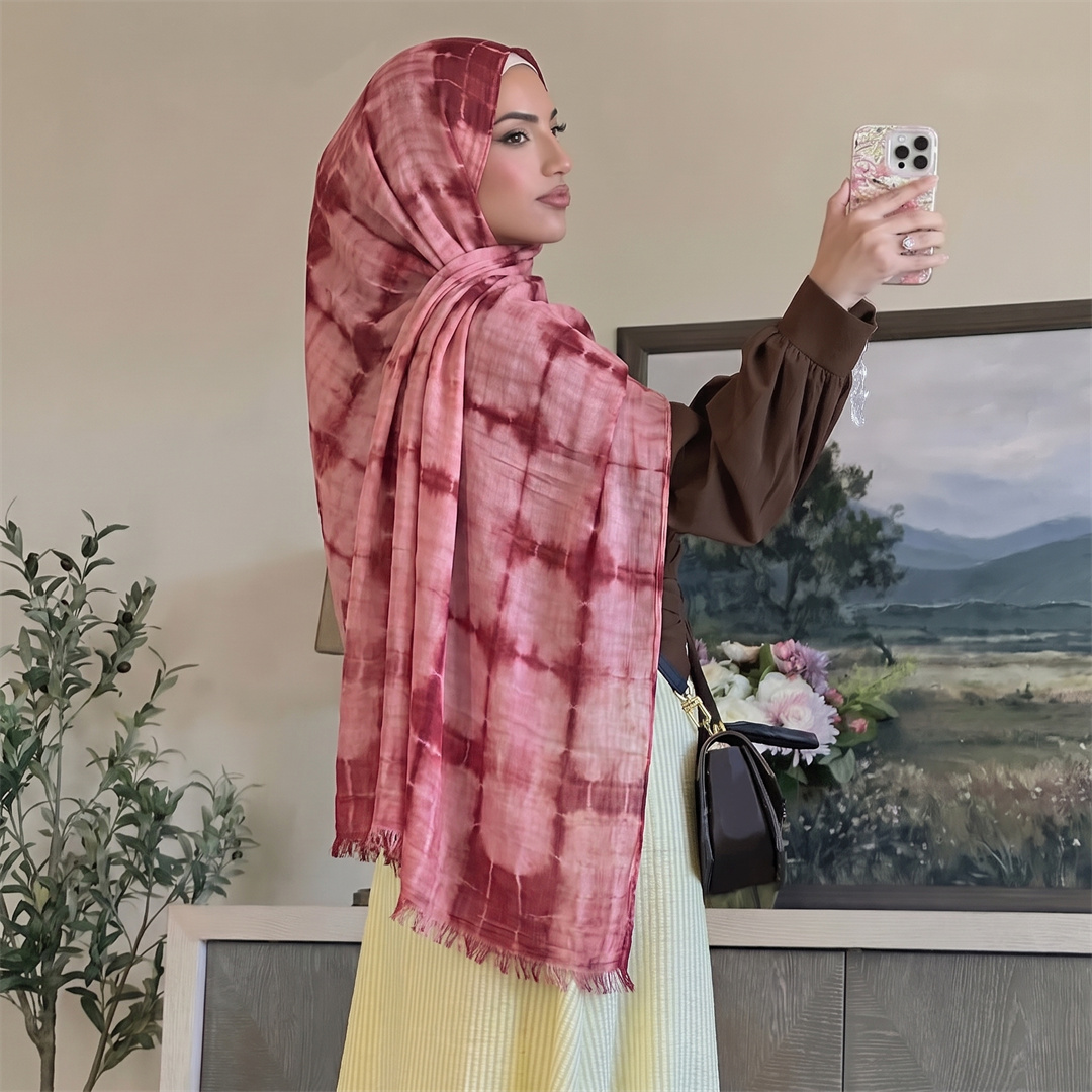 Fashion Tie Dye Rayon Hijab Sc - Women'S Fashion Headbands 评论和价格