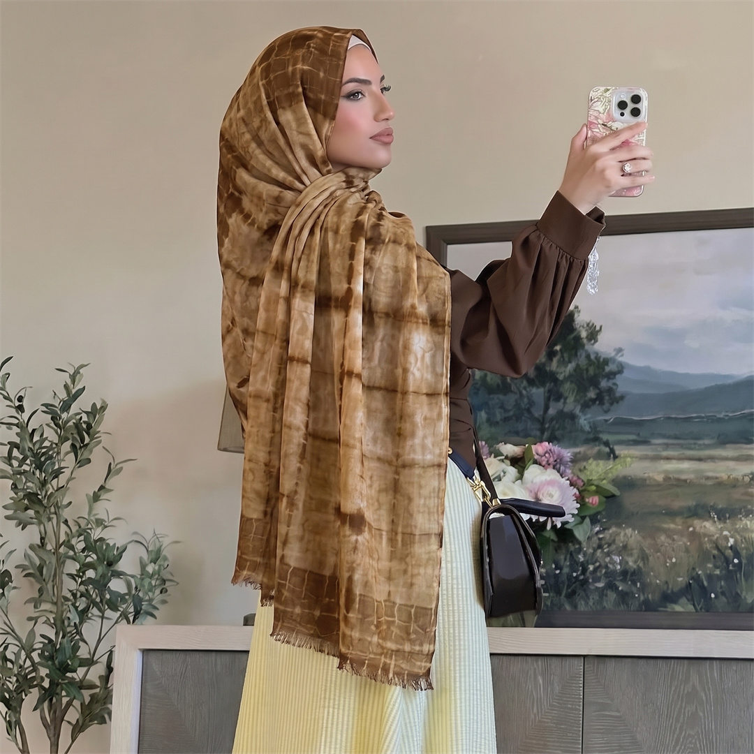 Fashion Tie Dye Rayon Hijab Sc - Women'S Fashion Headbands 评论和价格