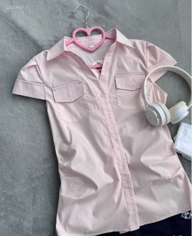 Fashion Preppy Style Buttons T - Women'S Y2K Fashion Aesthetic 评论和价格
