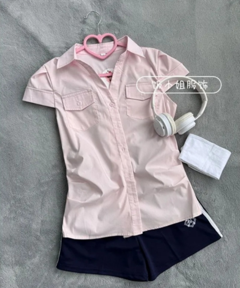 Fashion Preppy Style Buttons T - Women'S Y2K Fashion Aesthetic 评论和价格