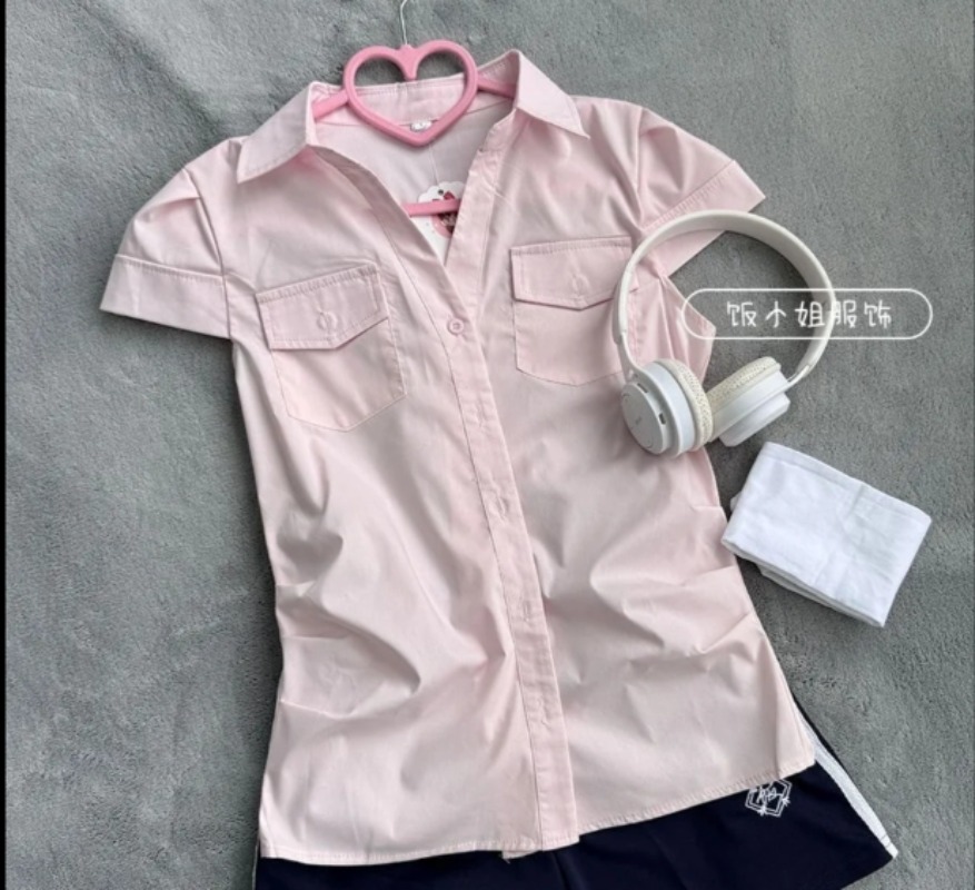Fashion Preppy Style Buttons T - Women'S Y2K Fashion Aesthetic 评论和价格