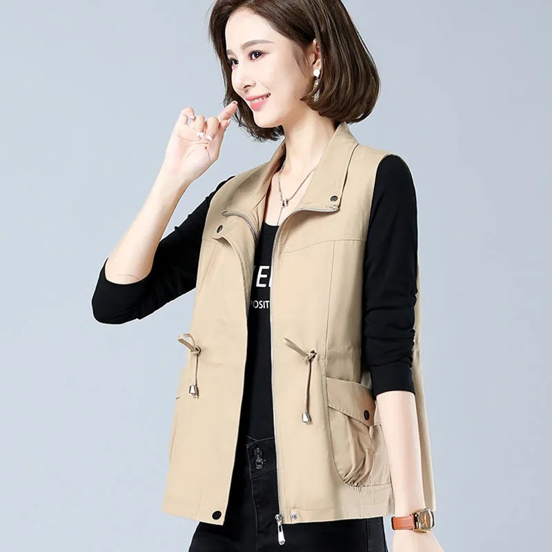 Women's Lightweight Stand Coll - Women'S Fashion Utility Vest 评论和价格