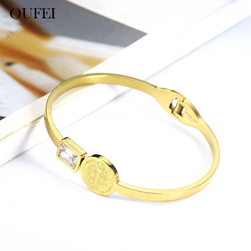 OUFEI Bangles Stainless Steel  - Women'S Fashion Vogue 评论和价格