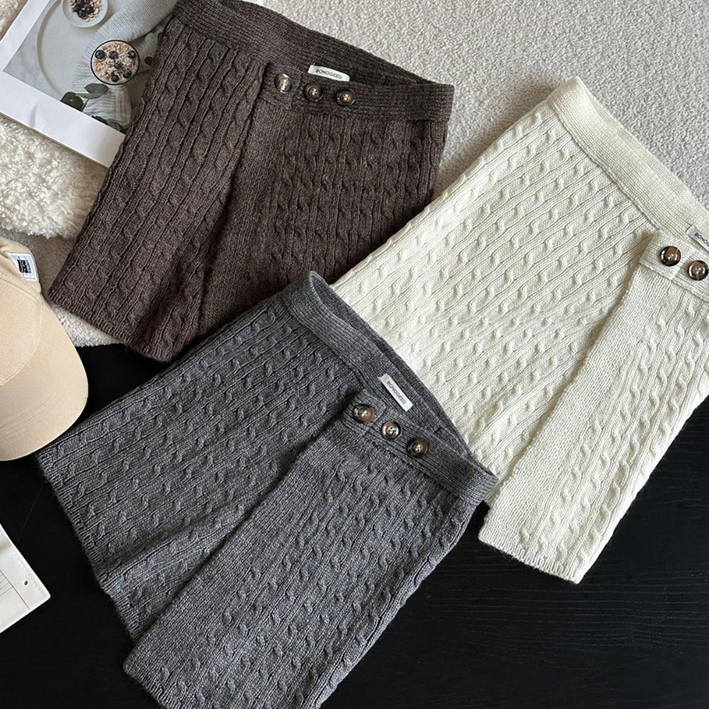 Women Cable Knit Wrap Skirt, K - Women'S Fashion Kilt 评论和价格