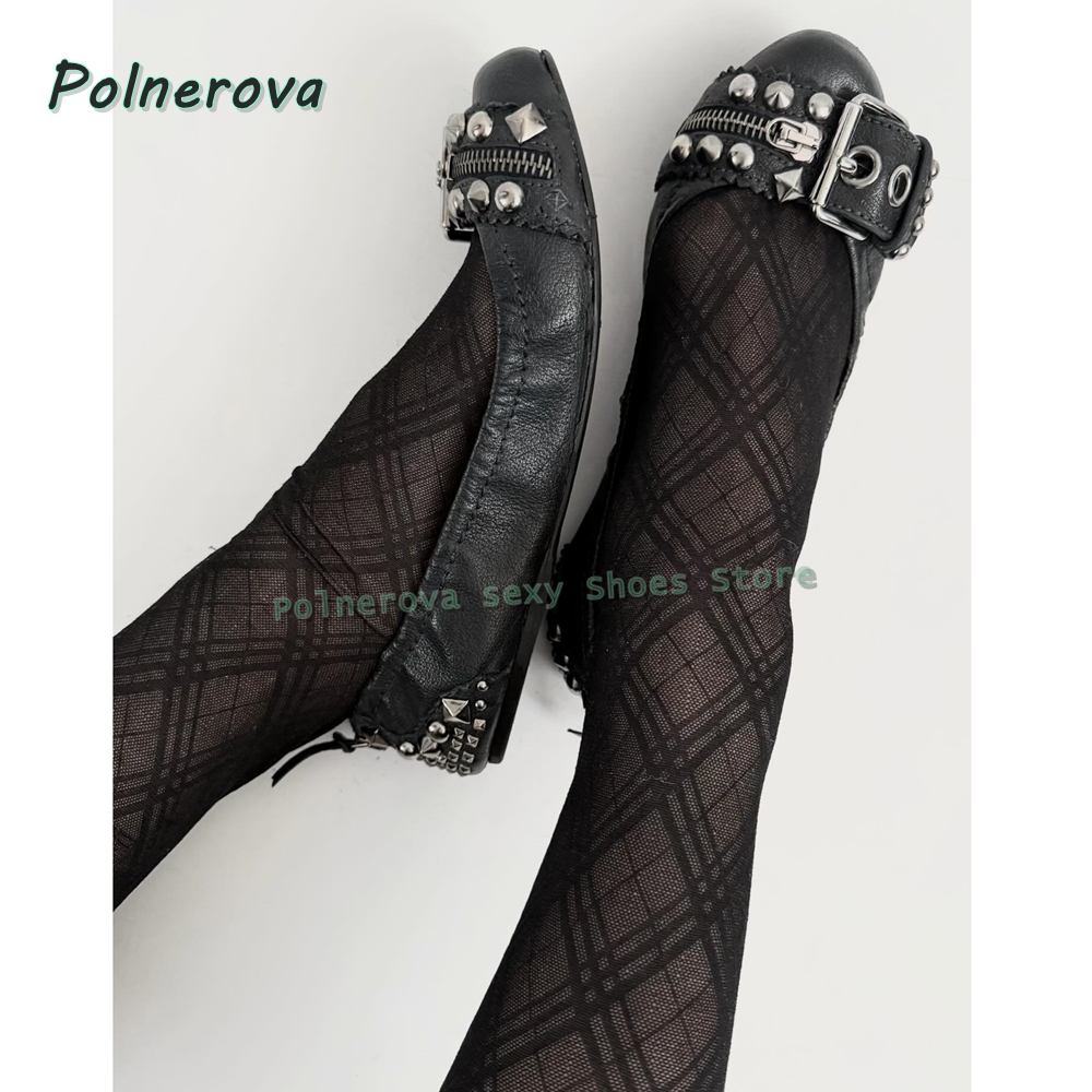 Rivet Belt Buckle Mary Jane Sh - Women Fashion Trend 2026 评论和价格