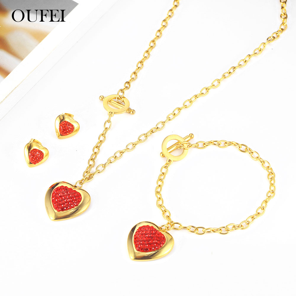 OUFEI Stainless Steel Heart Ne - Women'S Fashion Vogue 评论和价格