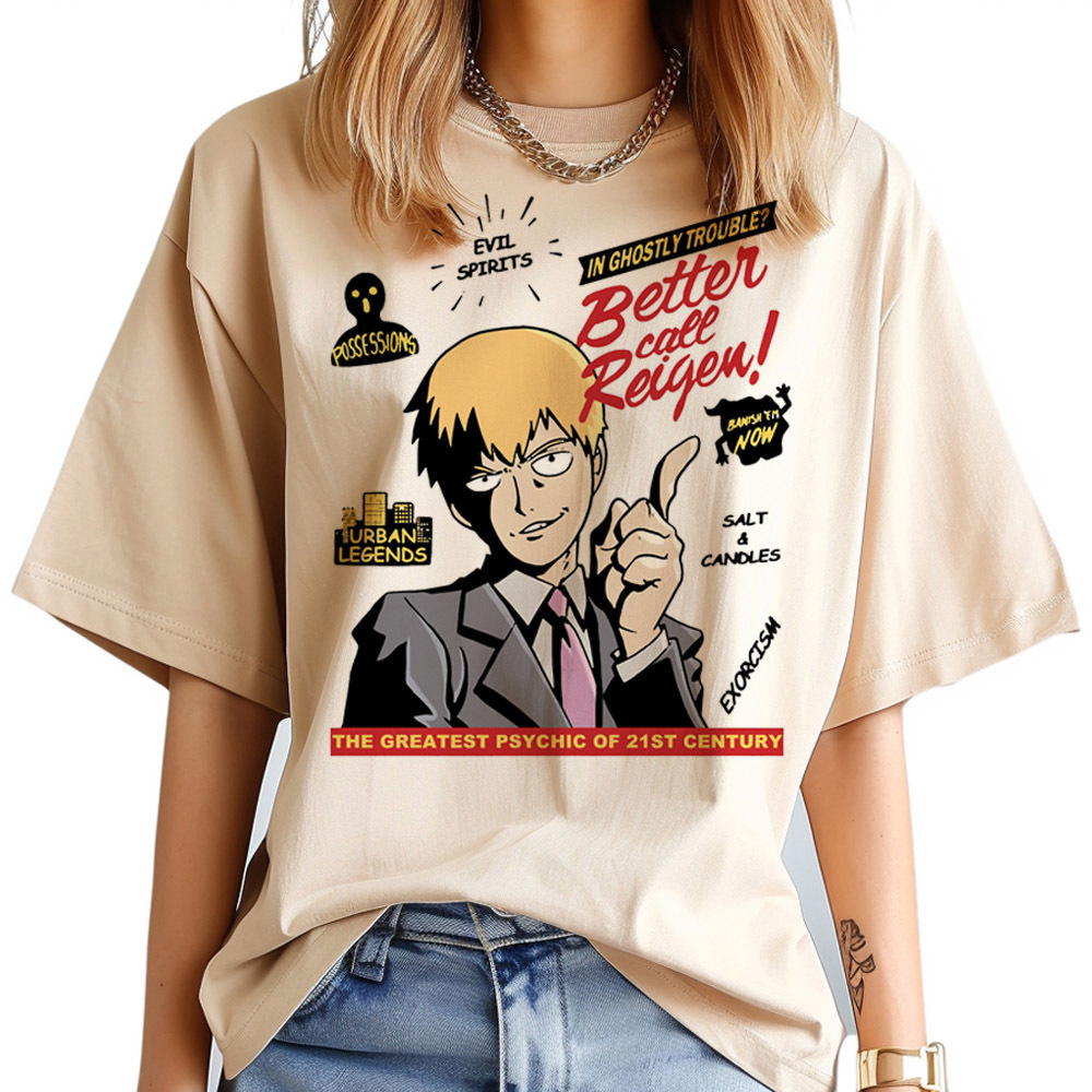 Mob Psycho 100 tshirt women Ps - Women Fashion 80S 评论和价格