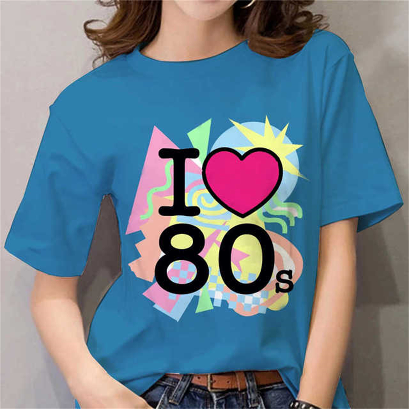 80s Womens T Shirt Femal Black - Women Fashion 80S 评论和价格