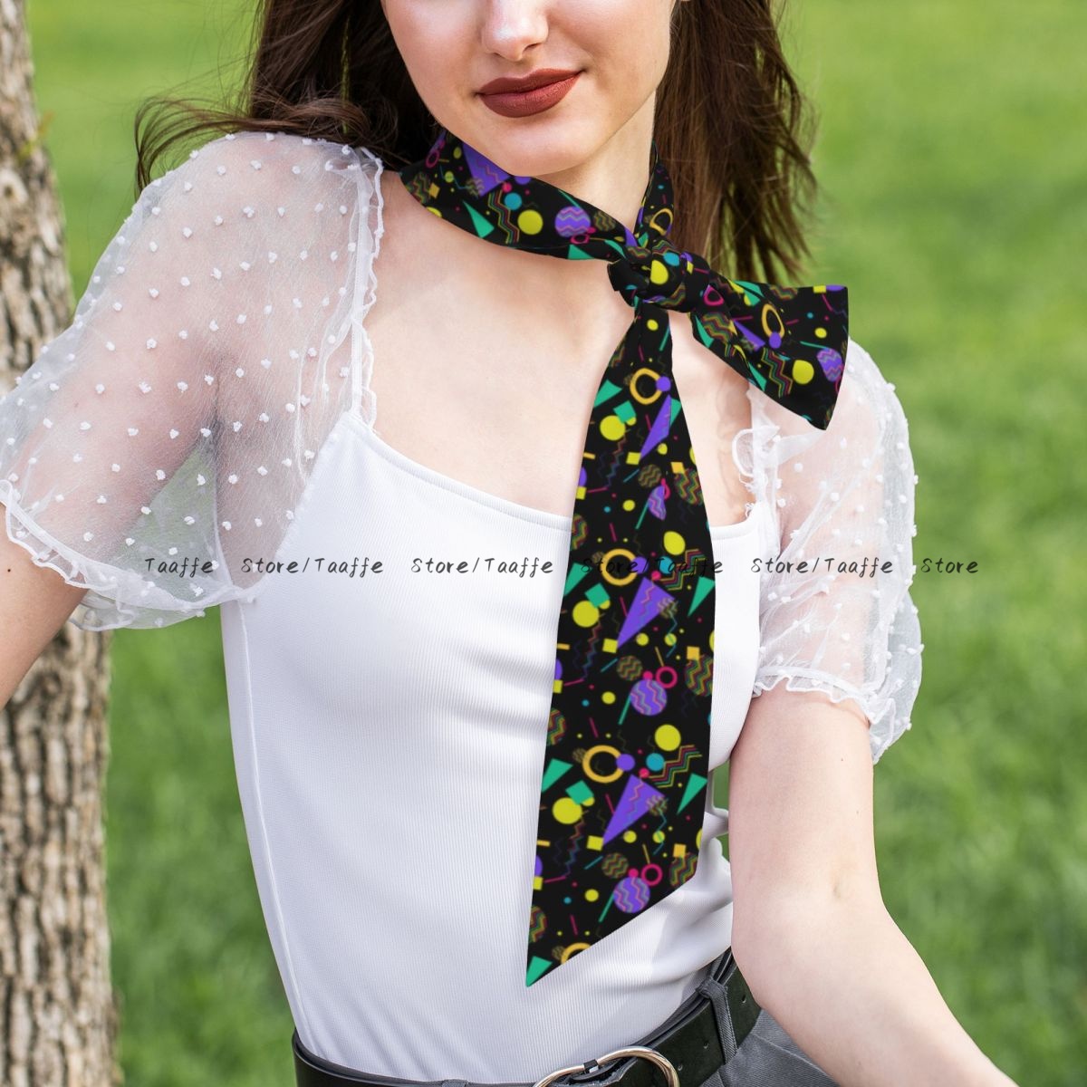 7.6x128cm Long Skinny Hair Sca - Women Fashion 80S 评论和价格