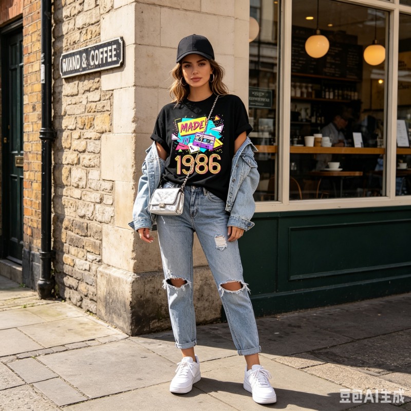 Women Men Retro 80s Graphic Te - Women Fashion 80S 评论和价格