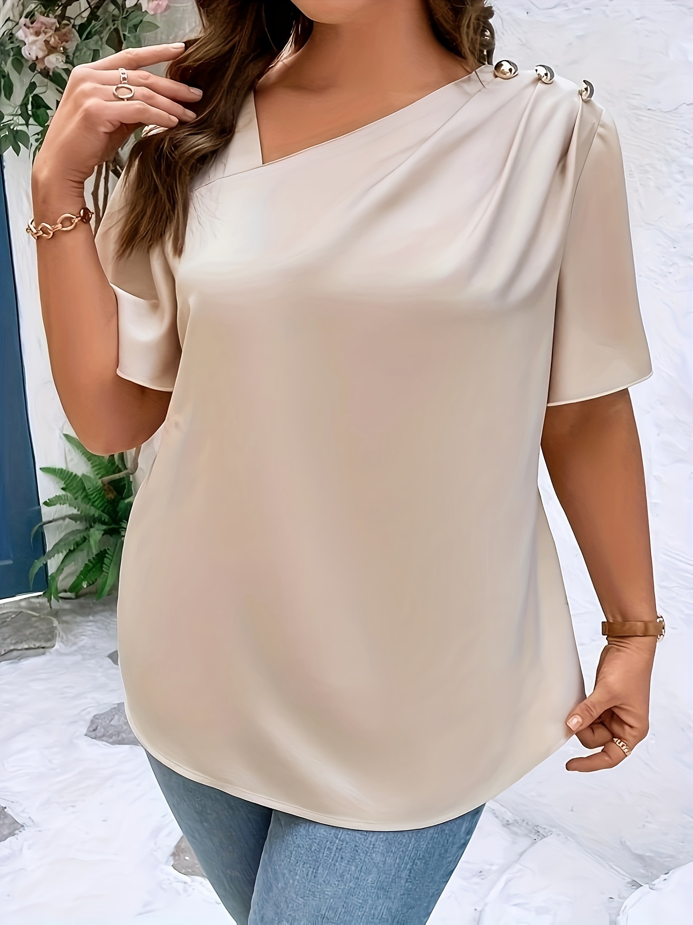 Plus SizeTemperament Blouse Ca - Women'S Fashion Essentials 评论和价格