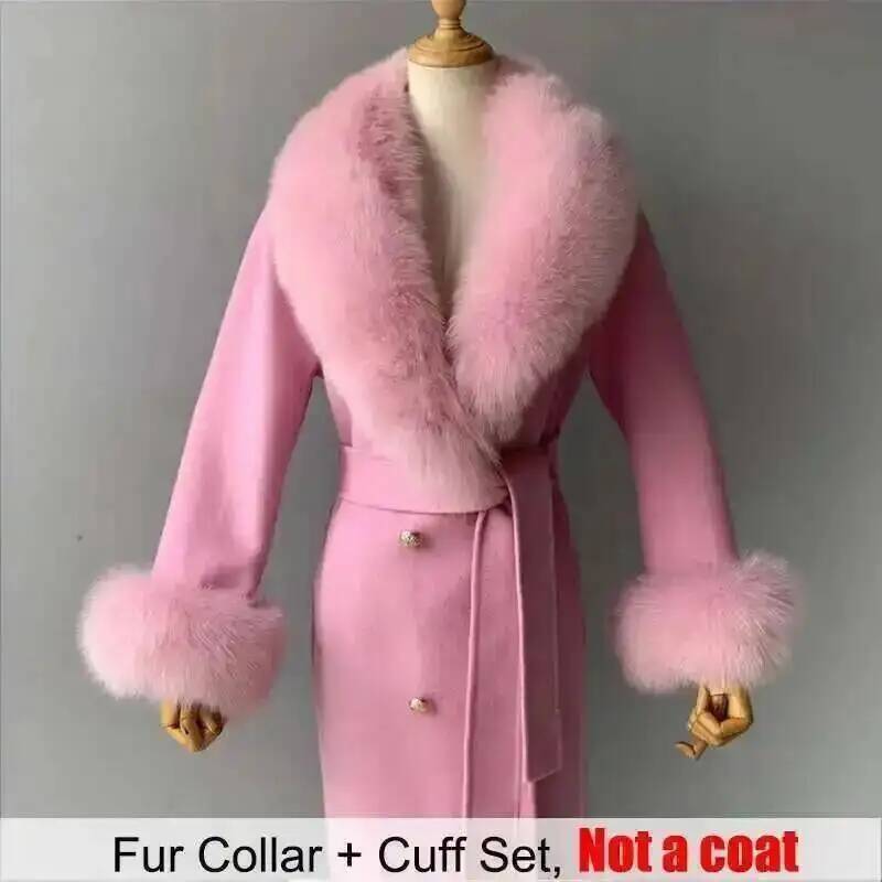 Real Fur Collar And Cuffs Set  - Women'S Fashion Essentials 评论和价格