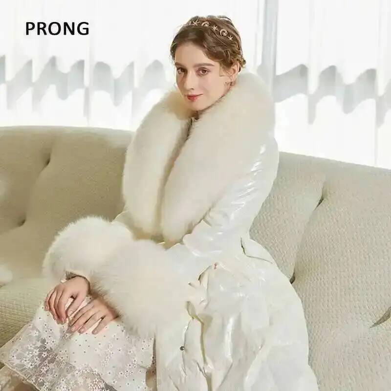 100% Real Fox Fur Collar Winte - Women'S Fashion Essentials 评论和价格