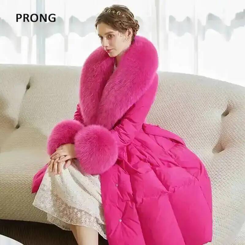 100% Real Fox Fur Collar Winte - Women'S Fashion Essentials 评论和价格