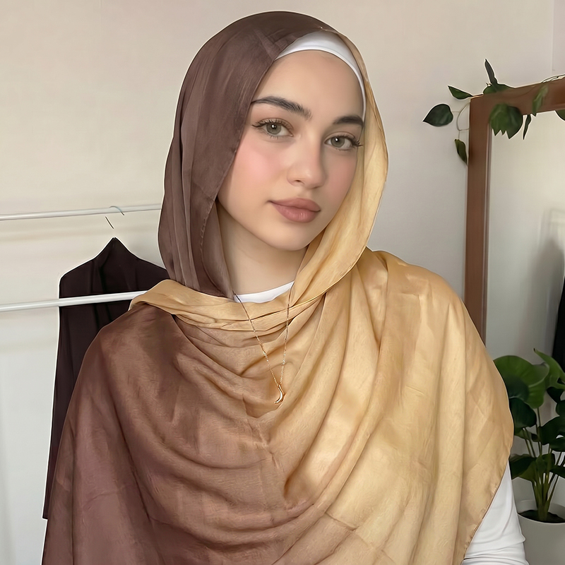 Fashion Muslim Hijab Ombre Sca - Women'S Fashion Headbands 评论和价格