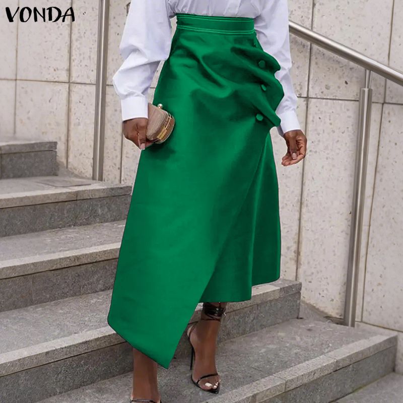 VONDA Plus Size 5XL Elegant Wo - Women'S Fashion Kilt 评论和价格