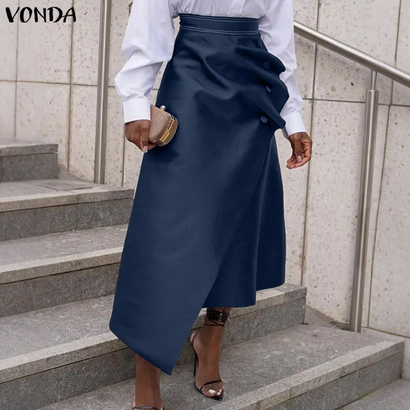 VONDA Plus Size 5XL Elegant Wo - Women'S Fashion Kilt 评论和价格