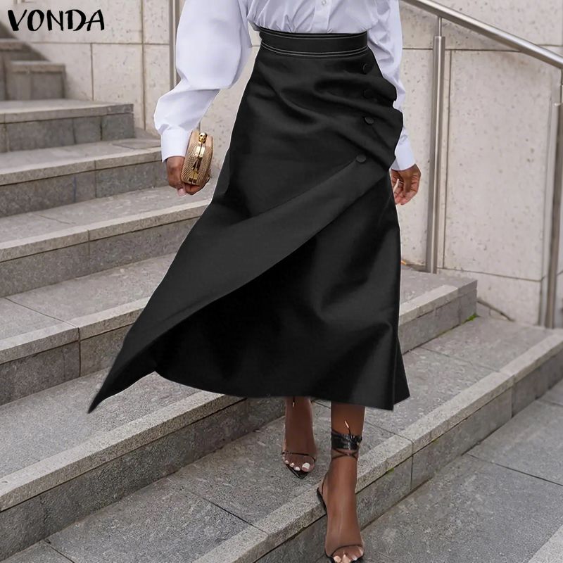VONDA Plus Size 5XL Elegant Wo - Women'S Fashion Kilt 评论和价格