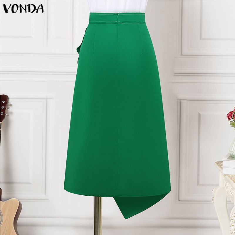 VONDA Plus Size 5XL Elegant Wo - Women'S Fashion Kilt 评论和价格