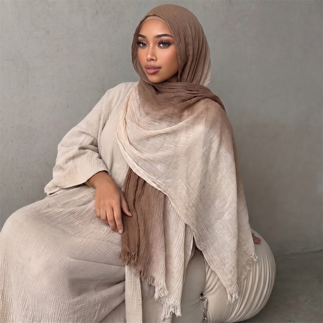 Gradient Two Tone Rayon Hijab  - Women'S Fashion Headbands 评论和价格