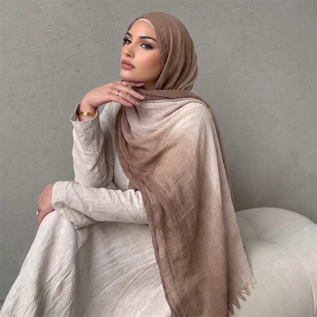Gradient Two Tone Rayon Hijab  - Women'S Fashion Headbands 评论和价格