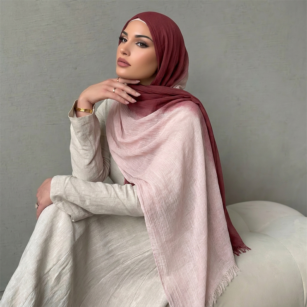 Gradient Two Tone Rayon Hijab  - Women'S Fashion Headbands 评论和价格