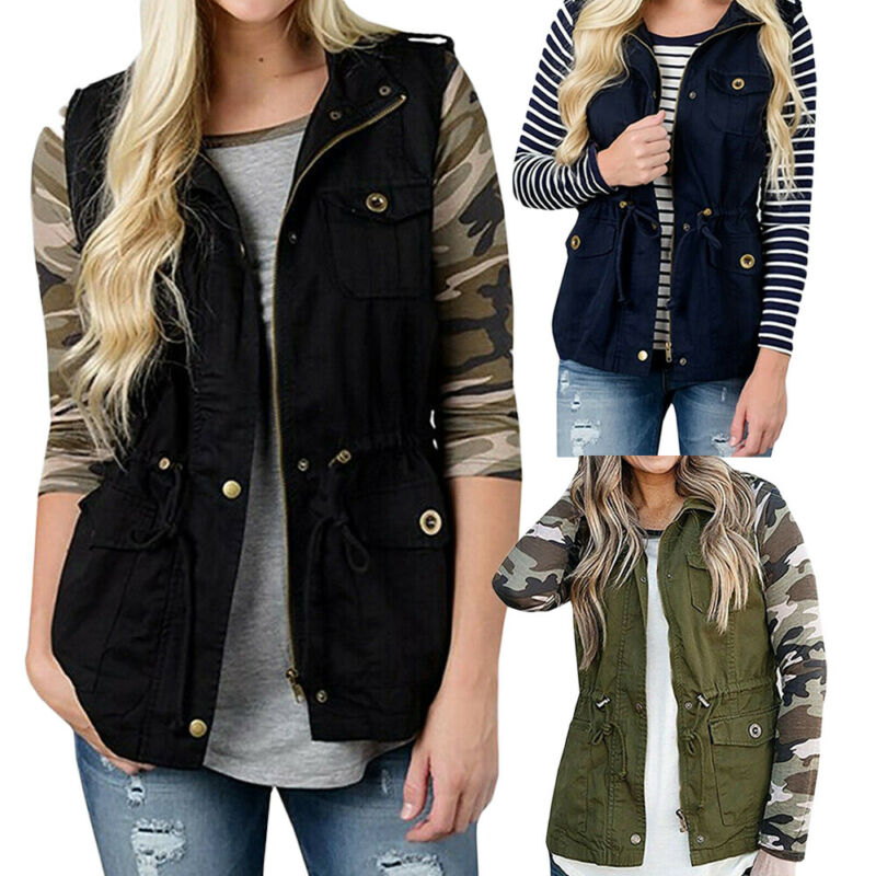 Fashion Women Vest Olive Cargo - Women'S Fashion Utility Vest 评论和价格