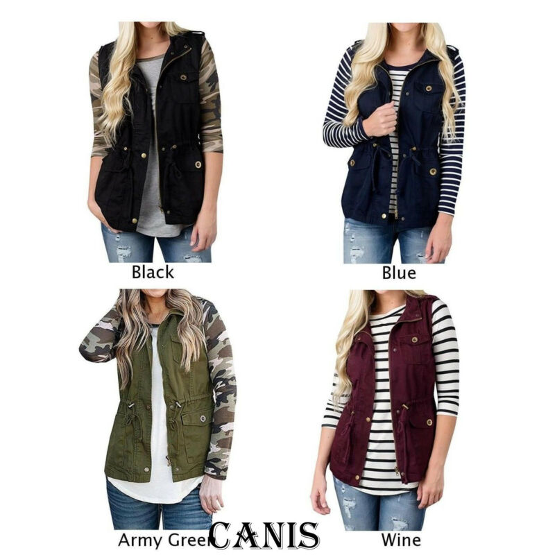 Fashion Women Vest Olive Cargo - Women'S Fashion Utility Vest 评论和价格