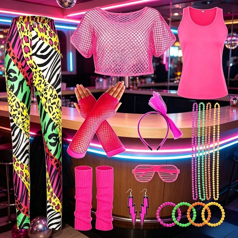 Girls Aged 14 and Above Shiny  - Women Fashion 80S 评论和价格