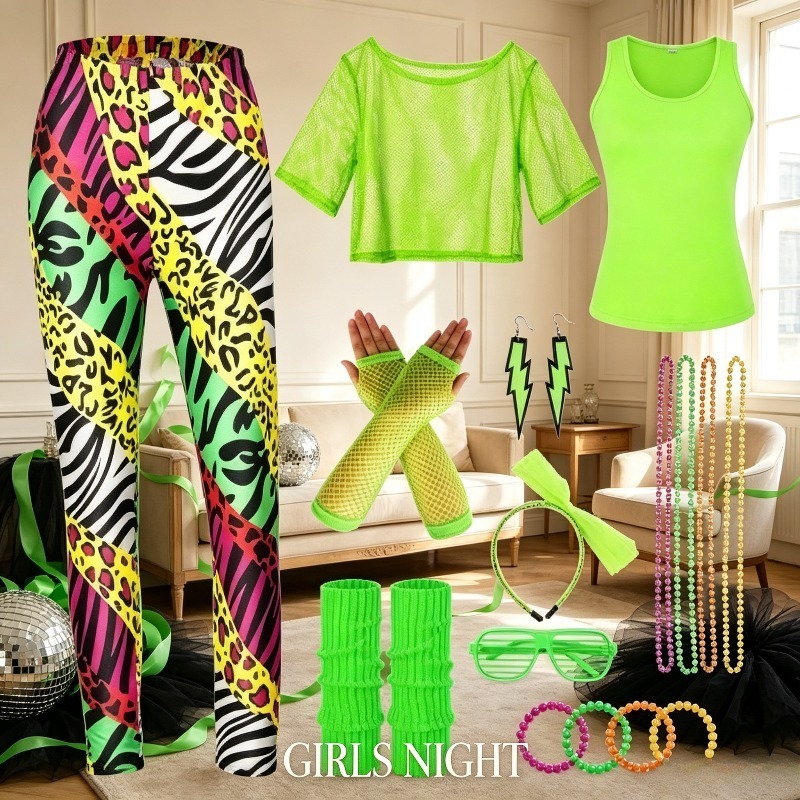 Girls Aged 14 and Above Shiny  - Women Fashion 80S 评论和价格